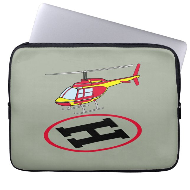 Landingshelikopter Laptop Sleeve (Voorkant)