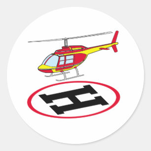 Landingshelikopter Ronde Sticker