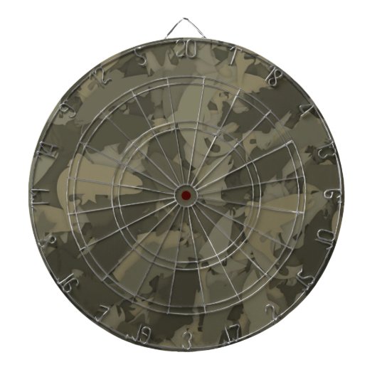 Landjongen Vist camouflage-patroon Dartbord (Voorkant)