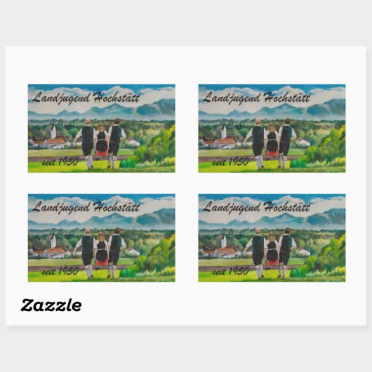 Landjugendfest Rechthoekige Sticker (Vel)