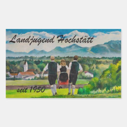 Landjugendfest Rechthoekige Sticker (Voorkant)