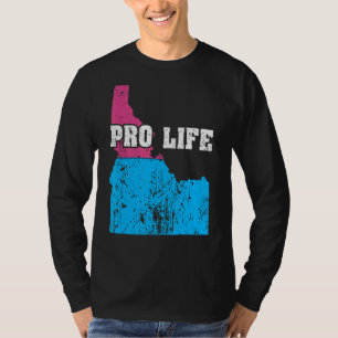 Landkaart Amerikaanse staat Idaho Abortus Vlag Kie T-shirt