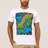 Landkaart Mannen T-Shirt (Voorkant)