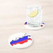 Landkaart van Rusland Zandsteen Onderzetter (Zijkant)