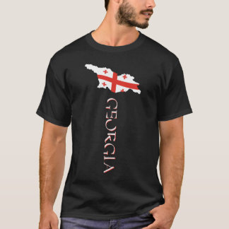 Landkaart Vlag van Georgië T-shirt
