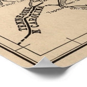  landkaart voor Grote Smoky Mountains Poster (Hoek)