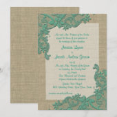  landkant ontwerp Blauwgroen groen Kaart (Voorkant / Achterkant)