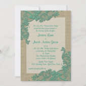  landkant ontwerp Blauwgroen groen Kaart (Voorkant)