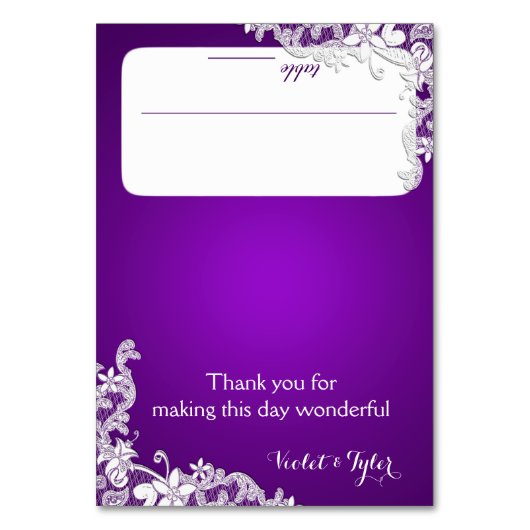  landkant Paarse zittende Kaart (Voorkant)