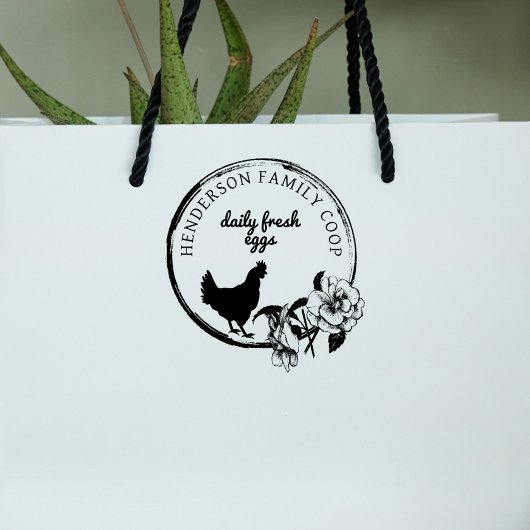  landkarton voor door de hand getrokken kippeneier  zelfinktende stempel