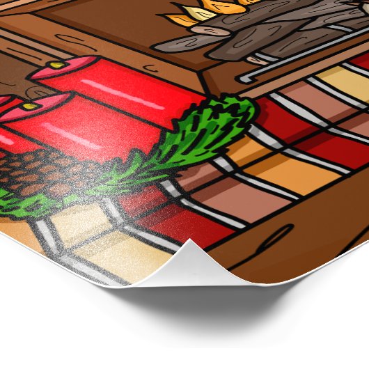 Landkerst | Koeweitvoorraad Foto Afdruk (Hoek)