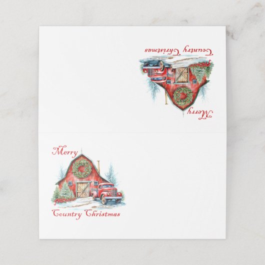 Landkerst Plaatskaartje (Buitenkant ongevouwen)