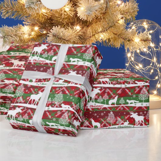 Landkerst Wolf Moose Cadeaupapier (Feestdagen)