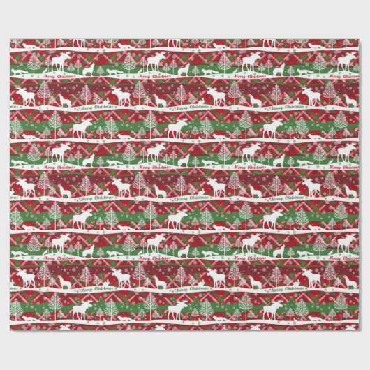 Landkerst Wolf Moose Cadeaupapier (Vlak)