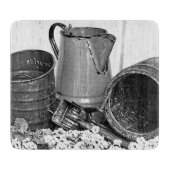 Landkeuken in zwart-wit snijplank (Voorkant)