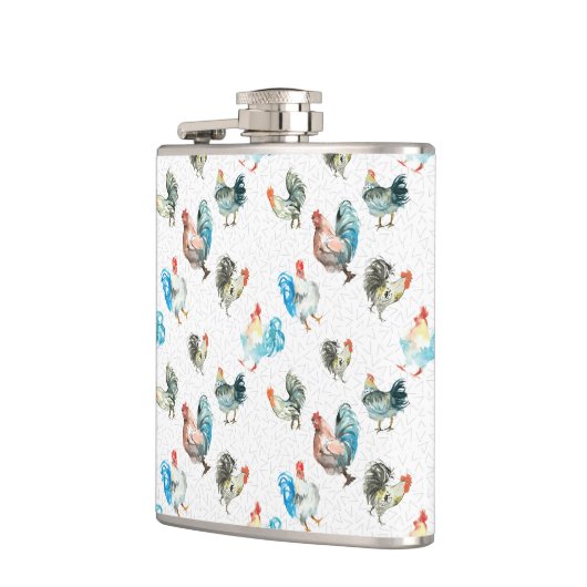 Landkippen met kippen Lover Heupfles (Links)