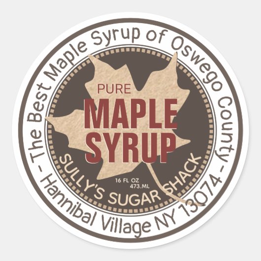 Landkraft Maple Syrup Sticker (Voorkant)