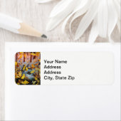 Landkreeften en spruitjes van witte eik. etiket (Insitu)