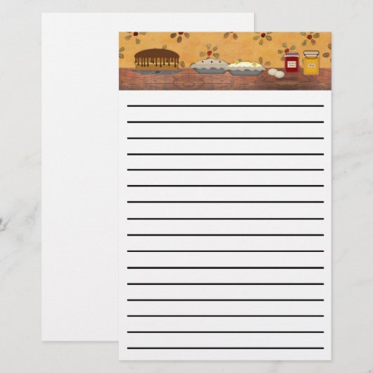 Landkreeften met dikke lijn desserts briefpapier (Voorkant / Achterkant)