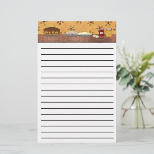 Landkreeften met dikke lijn desserts briefpapier (Staand voorkant)