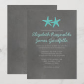 Landkreeften strandbruiloft kaart (Voorkant / Achterkant)