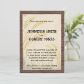 Landkreeften — Wheat Grass Parchment Wedding Invit Kaart (Staand voorkant)