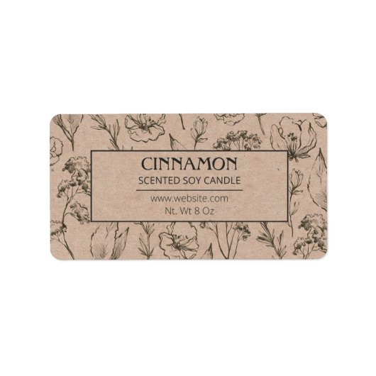 Landkreeftenbloem en kandelmerken voor kruidnagels etiket (Voorkant)