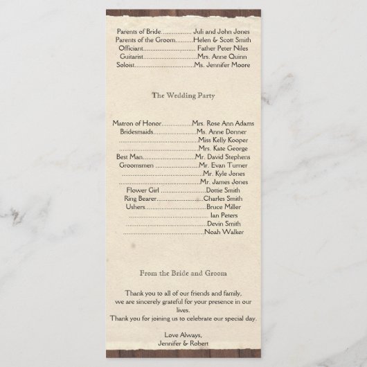 Landkreeftengras op het programma voor het weddens programmakaart (Achterkant)