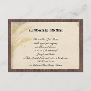 Landkreeftsoefening Wheat Grass Wedding Rehearsal Kaart