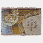 Landkregel en bloemen Barn Wedding Keepslag Deken (Voorkant)