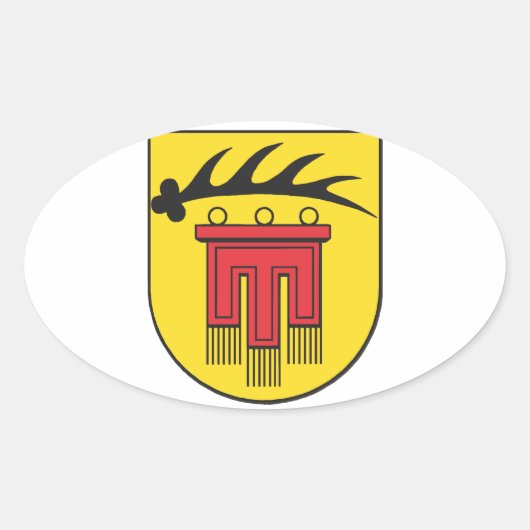 Landkreis Böblingen Wappen Ovale Sticker (Voorkant)