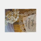 Landkreis en bloemen rond het huwelijk fleece deken (Voorkant (Horizontaal))