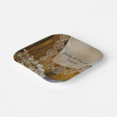 Landkreis en bloemen rond het huwelijk papieren bordje (Gebogen)