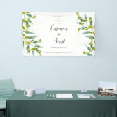 Landkreis Eucalyptus Greenery Weddenschap Welkom Spandoek (Beurs)