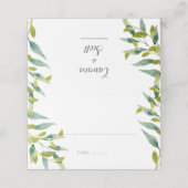 Landkreis Eucalyptus Greenery Wedding Plaatskaartje (Buitenkant ongevouwen)