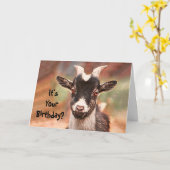 Landkreis Goat Cute Funny Kaart (Gele Bloem)