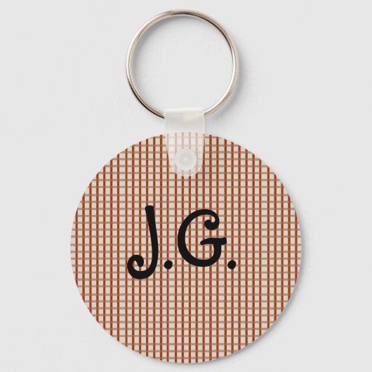 Landkreis Red Gingham Checks Sleutelhanger (Voorkant)
