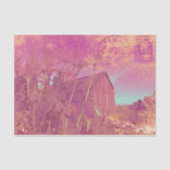 Landkreis Roze Gele Ephemera Script Tissuepapier (Voorkant)