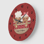 Landkrek Gingerbrood Chefs Clock Grote Klok (Hoek)