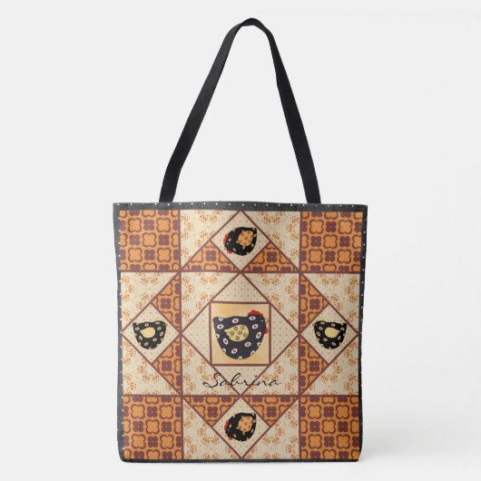 Landkuikens kantelen tote bag (Voorkant)