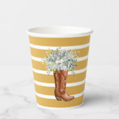 Landlaarzen Green Shower Western Papieren Bekers (Achterkant)