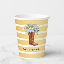 Landlaarzen Green Shower Western Papieren Bekers