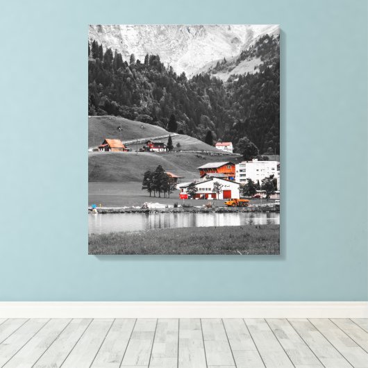 Landlandschap Canvas Afdruk (Insitu (Houten vloer))