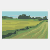 Landlandschap Rechthoekige Sticker (Voorkant)