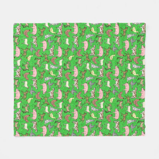 Landlandschapspatroon Fleece Deken (Voorkant (Horizontaal))