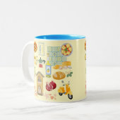 Landleven Italië Tweekleurige Koffiemok (Voorkant links)