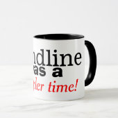 Landline was een eenvoudigere tijd retro telefoon  mok (Voorkant rechts)