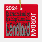 Landlord Extraordinaire CUSTOM Keramisch Ornament (Voorkant)