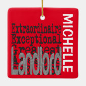 Landlord Extraordinaire CUSTOM Keramisch Ornament (Achterkant)