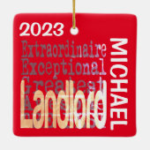 Landlord Extraordinaire CUSTOM Keramisch Ornament (Achterkant)